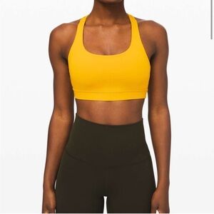 Lululemon Energy sports bra - mustard yellow